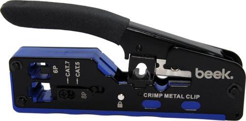 Beek CAT5/CAT6/Cat6A/CAT7 Konektörler ve 6P/6C (RJ-12), 6P/4C (RJ-11), 6P/2C (RJ-11) Modüler Fişler İçin Crimp Aleti/Sık