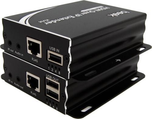 Beek IP HDMI KVM (Keyboard/Video Monitor/Mouse) Sinyal Uzatma Cihazı, Alıcı (Receiver) ve Verici (Sender) Birim dahil, 2