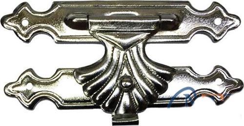 Kutu, Tavla Klipsi, Ön Kilidi No:4 - 62x32 Nikel, 1 Adet TdrTR