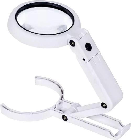 Usb Şarj Edilebilir Katlanabilir 3.5 - 10X Büyüteç 8 Ledli Masa Ve Eliçin Büyüteç FS90RC TdrTR