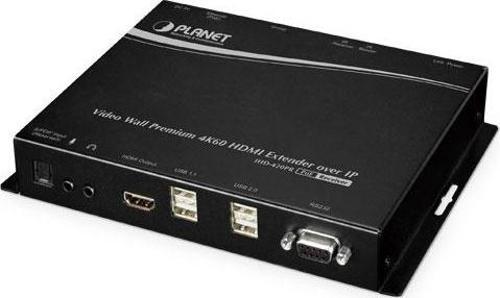 Video Wall 4K/60 HDMI &amp; USB over IP Receiver with PoE TdrTR