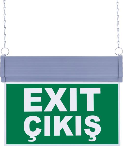 SG051-D2 Çift Yönlü Acil Yönlendirme Armatürü (Zincirli) Exit Çıkış TdrTR