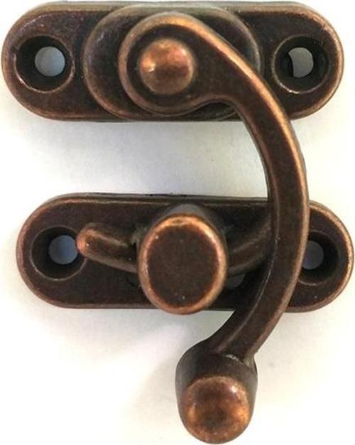 Yay Gözü, Ahşap Kutu Klipsi - Büyük 37x45 mm, Antik, 100 Adet TdrTR