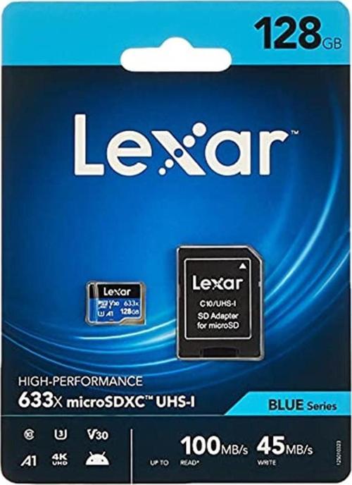 128GB 633X Microsdxc Uhs-I U3 100/45 Mb/sn Yüksek Performanslı Microsd Hafıza Kartı