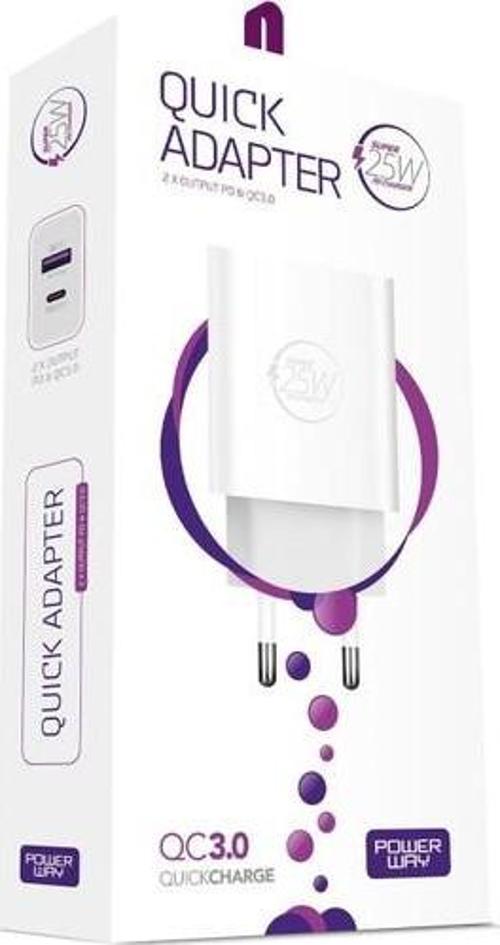 Hw25 25W Type C Qc 3.0 Type C -Usb Şarj Aleti