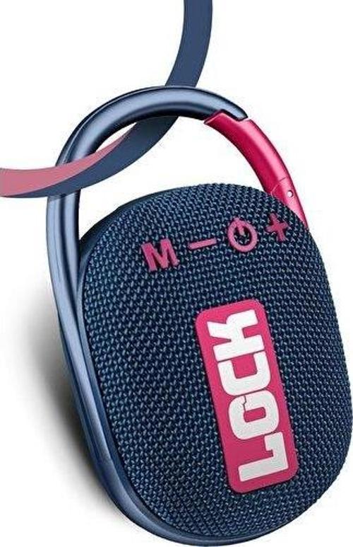 Lock Mavi Taşınabilir Bluetooth Hoparlör Ses Bombası Kilit Özellikli