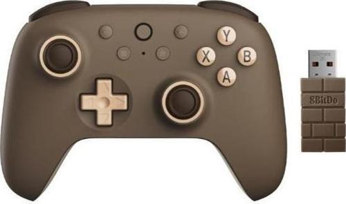 Ultimate 2C Kablosuz 2.4G Oyun Kolu PC Android Hall Effect Joystick Brownie Kahverengi