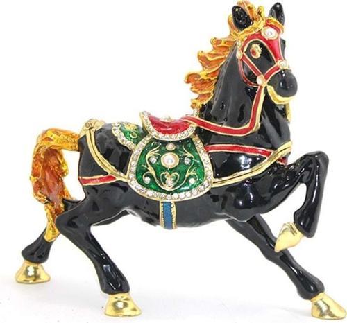 Taşlı Tekli At Figürü Biblo