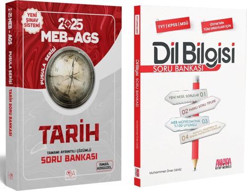 CBA Yayınları 2025 MEB AGS Tarihin Pusulası ve AKM Dil Bilgisi Soru Bankası Seti 2 Kitap