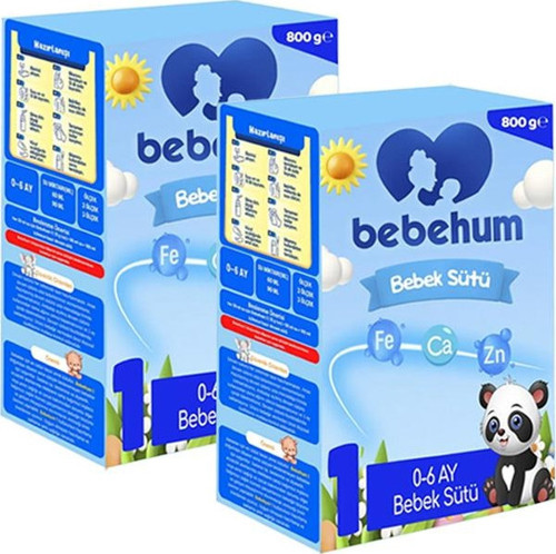 1 No Bebek Sütü 0-6 Ay 800 gr x 2 Adet