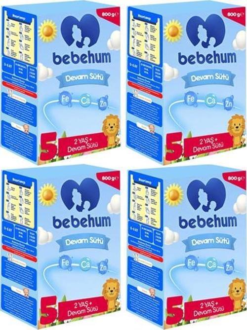 5 No Devam Sütü 2 Yaş+ 800 gr x 4 Adet