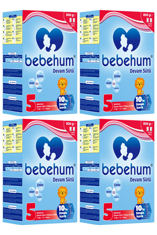 5 Numara Devam Sütü 2 Yaş+ 800 gr x 4 Adet