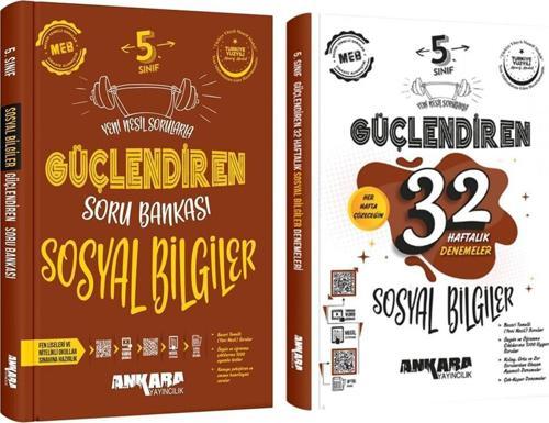 Ankara Yayıncılık 5. Sınıf Sosyal Bilgiler Güçlendiren Soru Bankası ve 32 Haftalık Deneme Seti 2 Kitap