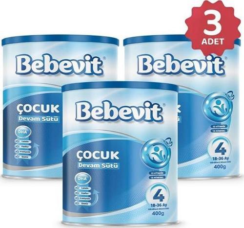 4 Çocuk Devam Sütü 400 gr x 3 Adet