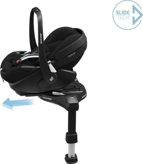 Pebble 360 Pro Dünyanın İlk Kızaklı, Araç Dışına Çıkabilen ADAC'lı 360 Dönebilen Tam Yatabilen İsofix Bazalı Ana Kucağı ve Bebek Oto Koltuğu 0-13 kg Twillic Black