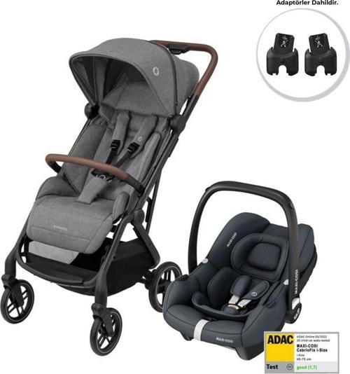 Soho-Cabriofix i-Size Ana Kucaklı Ultra Kompakt  Seyahat Sistem Bebek Arabası Grey-Graphite