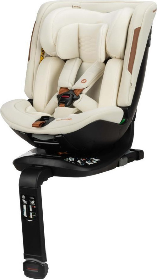 Spinel 360 Plus i-Size Dijital Göstergeli Dönebilen Yatabilen Isofix'li 0-36 kg Oto Koltuğu Ivory