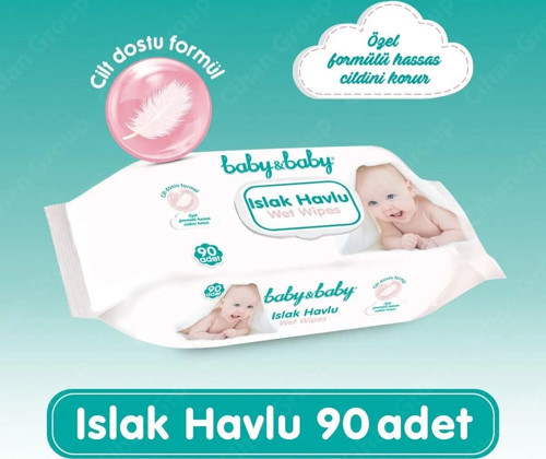 Bebek Islak Havlu Mendil 90'Lı - 24 Paket