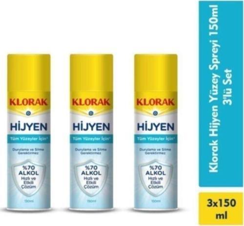 Hijyen Sprey Tüm Yüzeyler 3 X 150 Gr