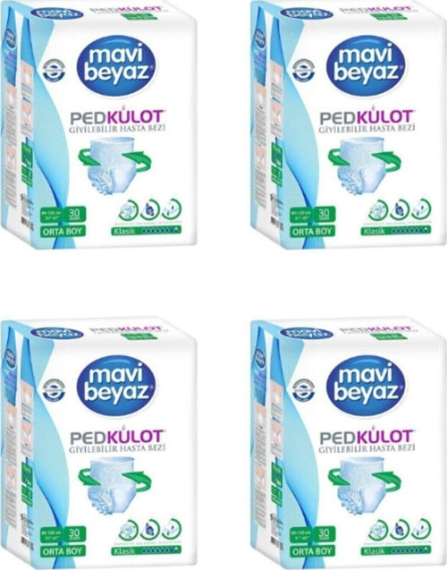 Emici Külot M Orta Boy 120 Adet 4 Paket