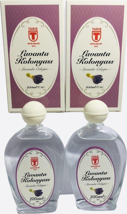 Lavanta Kolonyası 80 Derece 200Ml Cam Şişe - 2'Li Set
