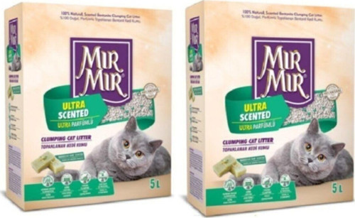 Ultra Scented Ultra Parfümlü Topaklanan Kedi Kumu 5 Lt * 2 Adet