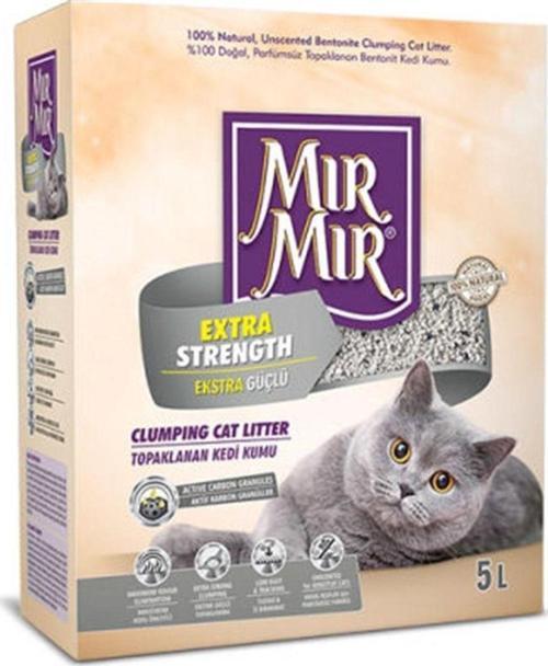 Extra Strength Aktif Karbon Ekstra Güçlü Topaklanan Kedi Kumu 5 Lt