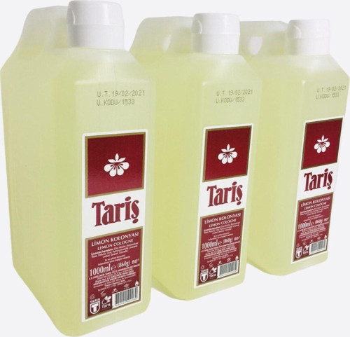 Limon Kolonyası 80 Derece 1 Lt - 3'Lü Set