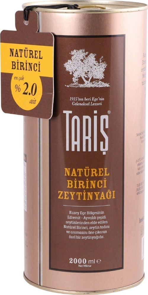 Natural Birinci Kuzey Ege Zeytinyağı 2 L ( Zeytinin Tadını Ve Aromasını Öne Çıkaran Özel Üretim )