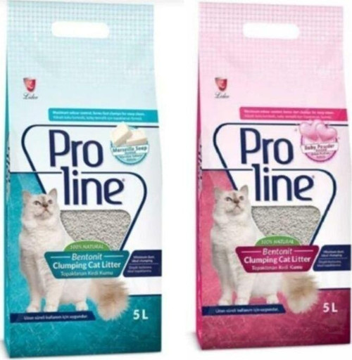 Marsilya Sabunlu Kedi Kumu 5 L + Bebek Pudralı Kedi Kumu 5 L