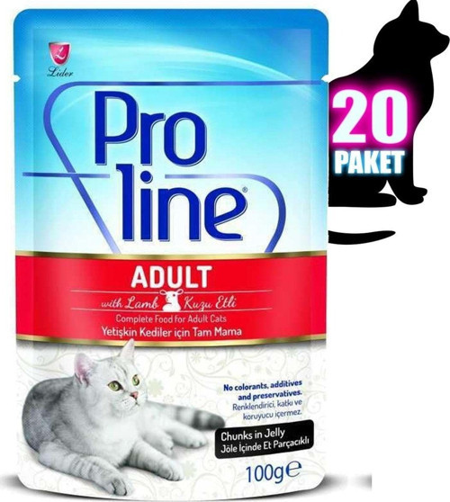 Pouch Kuzu Etli Yaş Kedi Maması 100 Gr 20 Adet