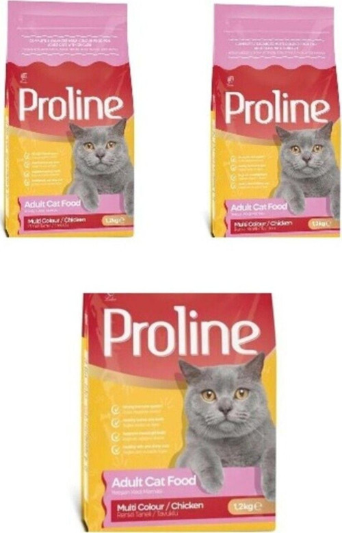 Renkli Taneli Tavuklu Yetişkin Kedi Maması 1.2 Kg (3 Adet)