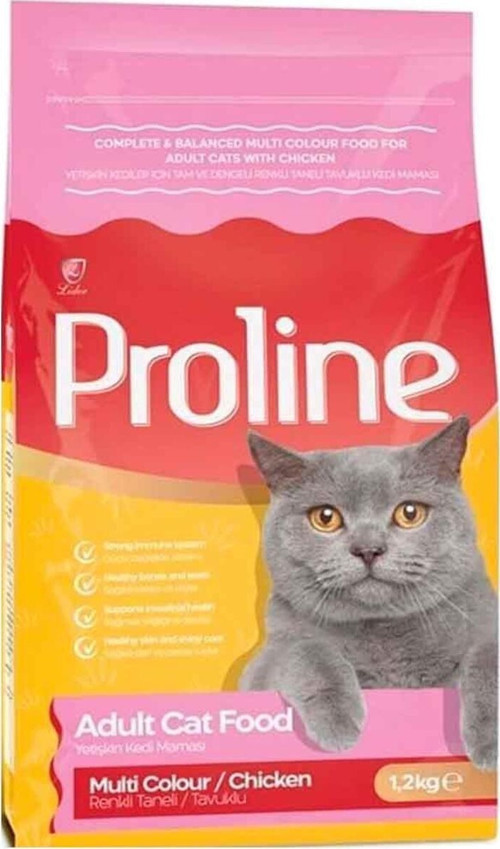 Tavuklu Kedi Maması Renkli Tane 1,2 Kg