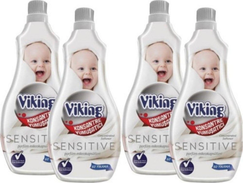 Konsantre Sensitive Yumuşatıcı 1440 Ml 60 Yıkama X 4 Adet