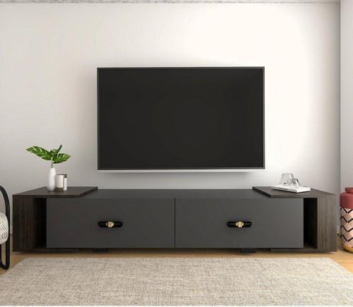 Cherryct Tv Sehpası Antrasit-Ceviz