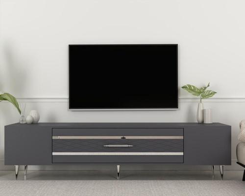 Dekolp2Ct Tv Sehpası Antrasit-Gümüş