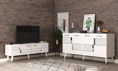 Modda Tv Sehpası,Konsol 2'Li Salon Takımı