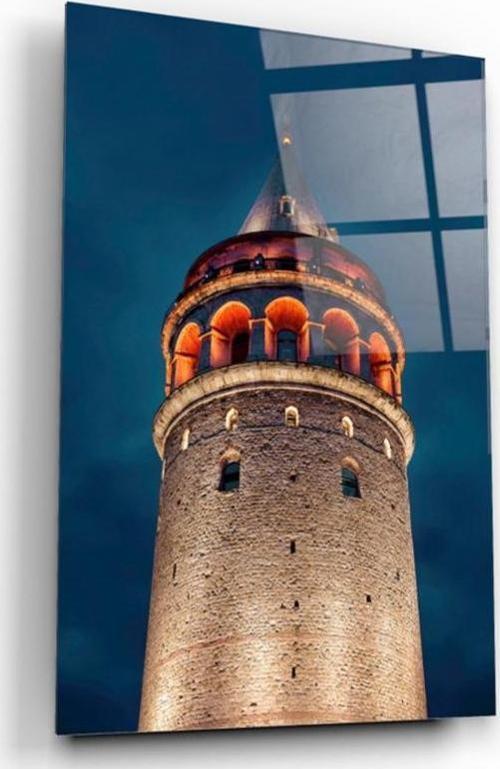 Galata Kulesi Cam Tablo | Hediyelik, Dekoratif, Ofis, Mutfak 