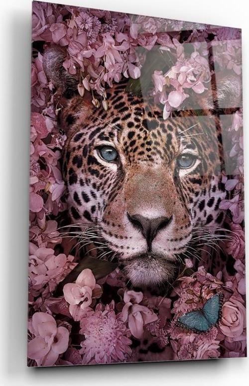 Leopar Cam Tablo | Hediyelik, Dekoratif, Ofis, Mutfak 