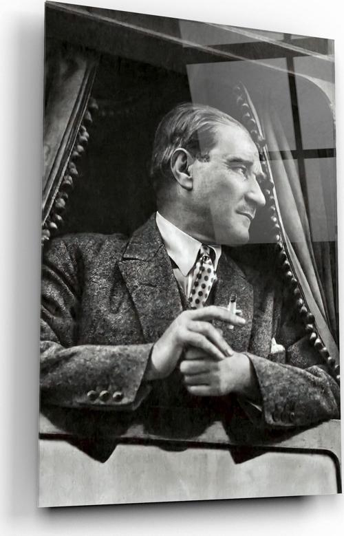 Atatürk Cam Tablo | Hediyelik, Dekoratif, Ofis, Mutfak 