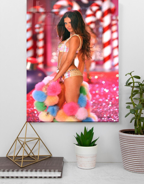 Adriana Lima Victoria's Secret Cam Tablo | Hediyelik, Dekoratif, Ofis, Mutfak