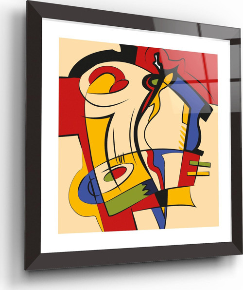 Soyut Desenler Cam Tablo | Hediyelik, Dekoratif, Ofis, Mutfak