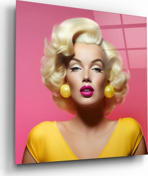 Marilyn Monroe Cam Tablo | Hediyelik, Dekoratif, Ofis, Mutfak 