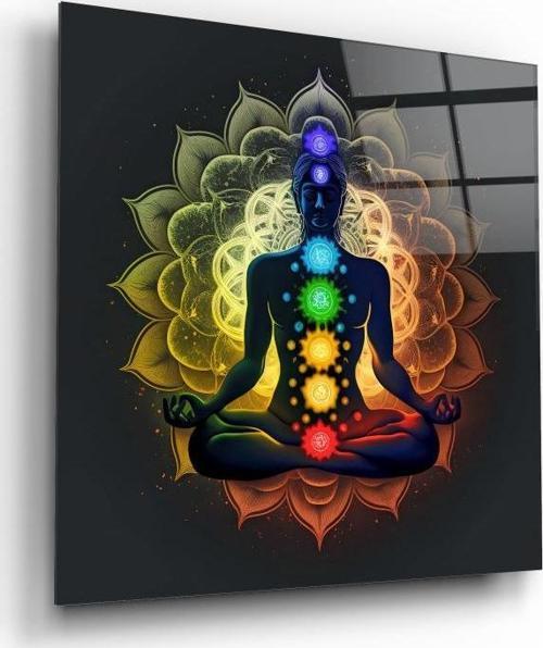 Meditasyon Cam Tablo | Hediyelik, Dekoratif, Ofis, Mutfak 