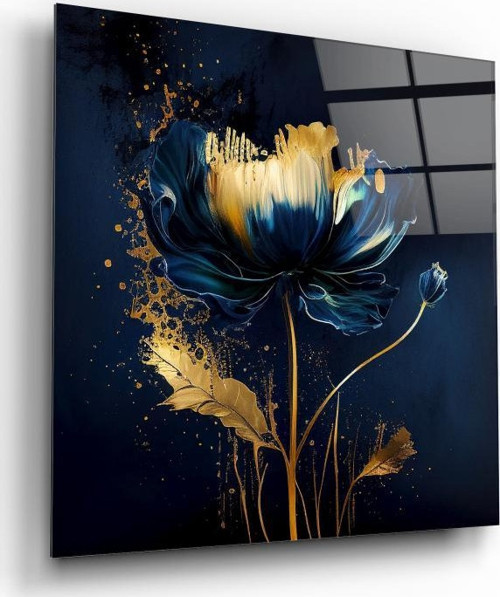 Çiçek Cam Tablo | Hediyelik, Dekoratif, Ofis, Mutfak