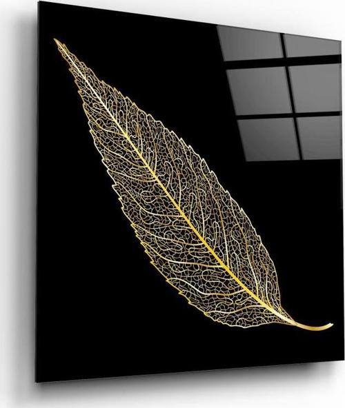 Gold Yaprak Cam Tablo | Hediyelik, Dekoratif, Ofis, Mutfak 