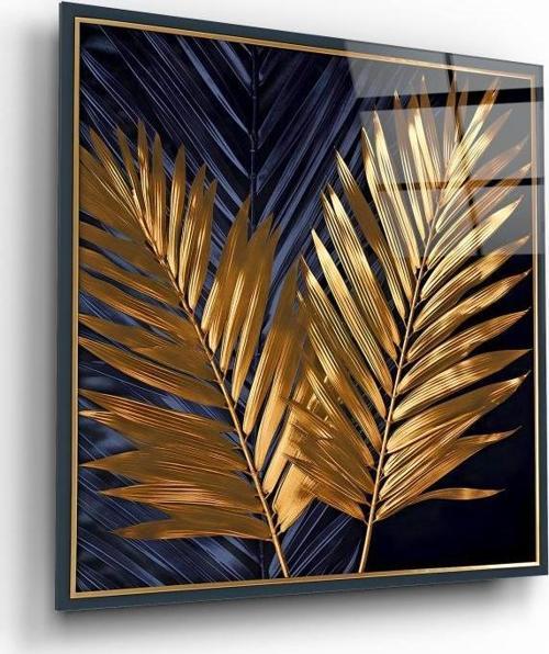 Gold Yaprak Cam Tablo | Hediyelik, Dekoratif, Ofis, Mutfak