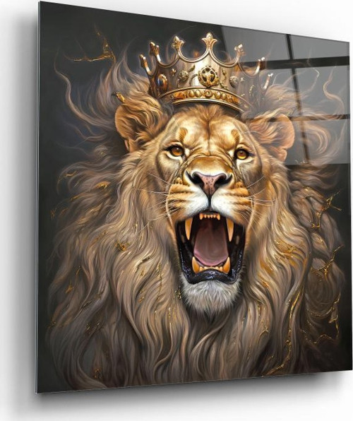 Aslan Cam Tablo | Hediyelik, Dekoratif, Ofis, Mutfak