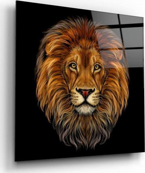 Aslan Cam Tablo | Hediyelik, Dekoratif, Ofis, Mutfak 