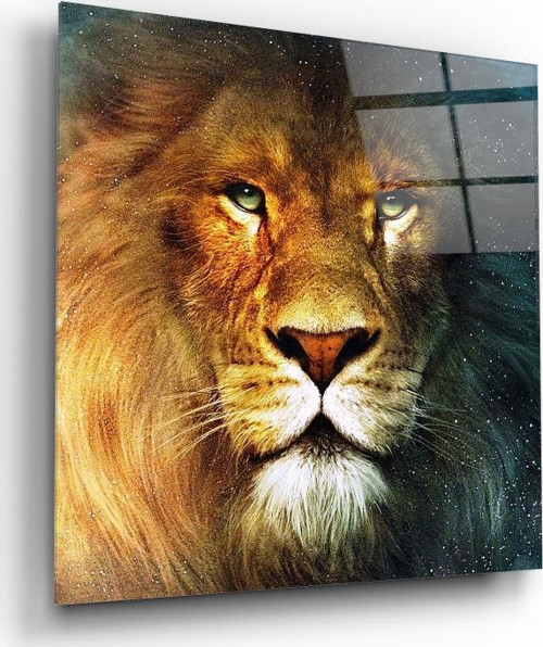 Aslan Cam Tablo | Hediyelik, Dekoratif, Ofis, Mutfak